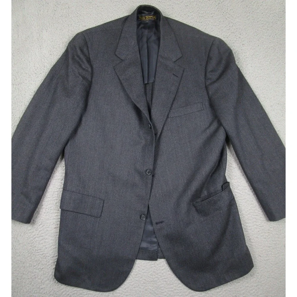 Brooks Brothers Blazer Mens 38R Gray Golden Fleece Wool Made‎ In USA